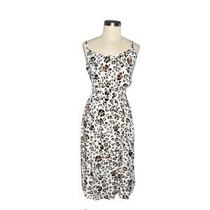 COREY LYNN CALTER Anthropologie Belted Leopard Print Midi Dress Women's Size XSP